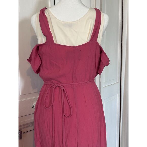 Reformation V-Neck Cold Shoulder Wrap Dress - Size 6 - Picture 9 of 11